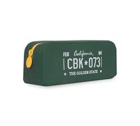 Colourbook Goommy Zip Astuccio Portapenne - Silicone Morbido Urban Graffiti, Design a Bustina Lavabile e Antiurto, Chiusura Zip Sigillata (Verde Bosco)