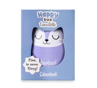Colourbook Happy Box - Box Sorpresa Cancelleria, 11 Prodotti per Scrivere e Disegnare, Include Cancellotte, Evidenziatori, Matita, Temperino, Gomma, Penna, Portamonete (Cancellotta Chimera)