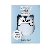 Colourbook Happy Box - Box Sorpresa Cancelleria, 11 Prodotti per Scrivere e Disegnare, Include Cancellotte, Evidenziatori, Matita, Temperino, Gomma, Penna, Portamonete (Cancellotta Cane)