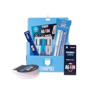 Colourbook - Kit Valigetta Polionda Napoli, Contiene 19 Prodotti Ufficiali, Dimensioni 23x16x5, Official Licensee (Azzurro)
