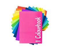 Colourbook Maxi Cento - Quaderno Formato A4, 12 Pezzi Multicolore Fluo, Rigo 4°/5° elementare