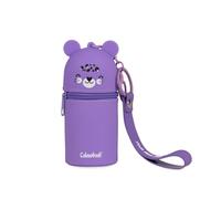 Colourbook Mini Goommy Portamonete Bambini In Silicone, Portachiavi Da Zaino Con Cerniera Zip, Formato Tascabile 5 X 11 Cm, Dettagli Animali 3D, Colori Rosa E Viola (Viola)