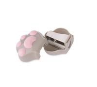 Colourbook Mini Paw Temperamatite 1 Foro Con Serbatoio, Temperino Kawaii A Forma Di Zampetta, Per Matite Standard, Scuola Ufficio Disegno E Astuccio, Colori Assortiti (Grigio)