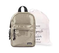 Colourbook Mini Zaino Casual Linea Prisma Oro - Zainetto Compatto 7 Litri, Scomparto Principale e Tasca Frontale, Spallacci Imbottiti, Dimensioni 29x21x12 cm