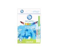 Colourbook Napoli - Pennarelli Lavabili, Punta Fine 2.9 mm, Set 24 Colori, Lavabili, Made in Italy, Ideali per Bambini e Artisti