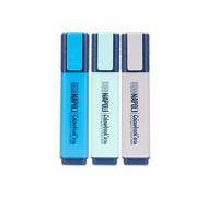 Colourbook Napoli - Set 3 Evidenziatori, Anti Dry Out, Inchiostro Base d'Acqua, Punta Scalpello 2-5 mm, Design Ergonomico