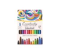 Colourbook - Pennarelli Punta Conica 4,5mm-1mm, Inchiostro Lavabile, Cappuccio Antisoffocamento, (Astuccio da 12 pz)