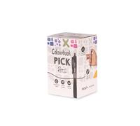 Colourbook Pick Pen - Confezione 50 Pezzi Penna a Sfera, Chiusura a Scatto, Punta Media 1mm, Fornitura Per cancelleria Scuola e Ufficio (Nero)