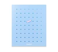 Colourbook Pin It Raccoglitore ad Anelli A4 Personalizzabile Sky Blue - 4 Anelli D30, Dorso 3cm, 63 Fori per Pins e Charms, Pin Incluso