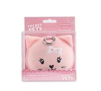 Colourbook Pocket Pets Portamonete Peluche Gatto Rosa Chiaro, Mini Borsellino Con Doppia Zip E Moschettone Metallo, Porta Monete E Accessori, Charm Zaino Bambina Ragazza