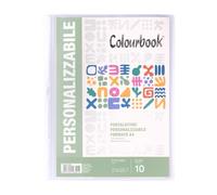 Colourbook Portalistino Personalizzabile A4, 10 Buste Trasparenti, Formato 21x29,7 cm, Raccoglitore Presentazione