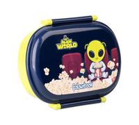 Colourbook Portamerenda Scuola Bambini con Posate Asilo, Pop Corn | Lunch Box, Set Posate Incluse, Divisorio Rimovibile, Chiusura Ermetica, Per Bambini Scuola, Plastica BPA Free