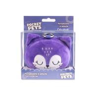 Colourbook Portamonete in Peluche Pocket Pets, con Moschettone e Gancio Portachiavi, Doppia Tasca con Zip, 12x10,5x6 cm, 3 Varianti (Viola)