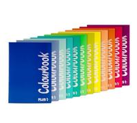 Colourbook Quaderni Maxi Plus A4 96 Fogli, Per Scuola E Studio, Confezione Da 12 Pezzi Multicolore Fluo, Quadretti Con Margine, Carta 100 Grammi, Made In Italy