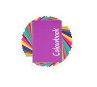 Colourbook - Quaderno A5 Brossurato Serie Fluo per Terza, Quarta e Quinta Elementare - Carta 100g per Matematica - Quadretti 5MM - 140 Pagine - Rosso