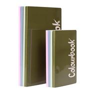 Colourbook Quaderno Brossurato A4 A Quadretti 5mm Senza Margine Per Scuole Medie Superiori E Università, Set 4 Quaderni, Copertina Plastificata Lucida 230g, Carta 80g 140 Pagine