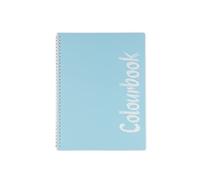Colourbook Quaderno Spiralato A4 Matematica Quadretti 5 Mm Per Scuola Elementari Medie, 160 Pagine Carta 70g, Microforato Con Fori Per Raccoglitore, Copertina Azzurro Pastello