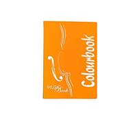 Colourbook Quadernone Musica A4, 12 Pentagrammi, Per Scuola Medie Liceo Musicale E Conservatorio, 80 Pagine, Carta 100 Grammi, Fogli Spessi, Copertina Rigida Arancione