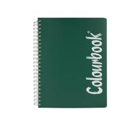 Colourbook Quadernone Spiralato A4 Multimateria Quadretti 4mm Per Scuola Medie Superiori Università, 300 Pagine, 2 Divisori Mobili, Fogli 100g Microperforati Con 4 Fori, Copertina Verde Mirto