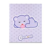 Colourbook Raccoglitore ad Anelli A4 Coccolotti Classic - Formato 24x32 cm, 4 Anelli in Metallo, Copertina Rigida, Licenza Ufficiale, Dorso 3 cm, Classic Lilla