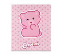Colourbook Raccoglitore ad Anelli A4 Coccolotti Classic - Quaderno ad Anelli Robusto, 4 Anelli Tondi, Dorso 3 cm, Ideale per Scuola e Ufficio, Design Ufficiale Coccolotti (Classic Rosa)