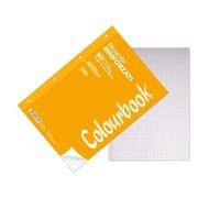 Colourbook Ricambi Rinforzati A4 Per Raccoglitori Ad Anelli, Quadretti 1 cm Per la Prima Elementare, 50 Fogli Forati, Banda Trasparente, Carta 90 g, Made In Italy
