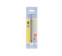 Colourbook - Ricariche Penna Gel Cancellabile, Set 2 Pezzi, Punta 0,7 mm, Inchiostro Termosensibile Nero, Design Compatto, Altezza 13 cm