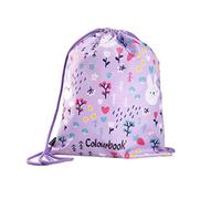 Colourbook - Sacca Apertura Coulisse, Cordini Morbidi Regolabile, Tasca Laterale Viola Bunny