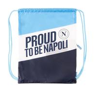Colourbook - Sacca Coulisse Napoli, Tasca Laterale Con Puller in Gomma, Cordino Regolabile, Dimensioni 35x45cm (Proud To Be Napoli)