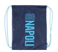 Colourbook Sacca Sportiva Coulisse SSC Napoli - Borsa a Sacco 35x45 cm, Tasca Laterale con Zip e Puller in Gomma, Cordino Regolabile, Licenza Ufficiale, Big Logo