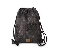 Colourbook Sacca Zaino Impermeabile Coulisse Geolier Black Denim, Borsa Accessori 35x45 cm Con Tasca Laterale Anti-Furto Chiusa Da Zip, Prodotto Originale In Licenza Ufficiale