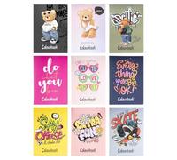 Colourbook Set 10 Quaderni Formato A4 a Righe 1R Senza Margine FunnyAndBears - Pacco Scuola 96 Pagine Carta 100g