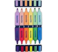 Colourbook Set 12 Evidenziatori Iris Light Selection, 6 Fluo E 6 Pastello, Punta A Scalpello 2-5 Mm, Multicolore e Creativo, Evidenziatore per Studio Scuola Università Ufficio