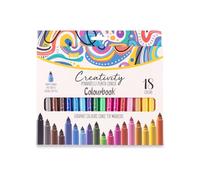 Colourbook Set 18 Pennarelli Punta Conica Lavabili, Doppio Tratto 1 Mm 4.5 Mm, Pennarelli Colorati Per Disegno Scuola Bambini, Cappuccio Antisoffocamento, Colori Brillanti Assortiti