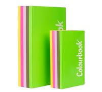 Colourbook Set 5 Quaderni A4 Cartonati Quadretti 5mm Per Terza Quarta Quinta Elementare Scuola Media Colori Pastello, 96 Fogli 192 Pagine, Carta 80g, Rivestimento Laminato Opaco, No Foderina