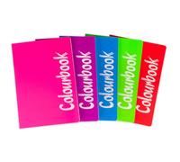 Colourbook Set 5 Quadernoni A4 Cartonati A Righe Per Prima E Seconda Elementare Con Margine, Copertina Rigida Laminata Opaca, 96 Fogli 192 Pagine Carta 80g