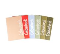 Colourbook Set 6 Quaderni A4 Maxi Plus Rigo Con Margine Per Prima E Seconda Elementare Scuola Primaria Multicolore, 96 Pagine E 4 Risguardia, Carta Bianca 100g Anti-Sbavatura, Anno Scolastico