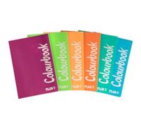 Colourbook Set 6 Quaderni A4 Rigo A Prima e Seconda Elementare - 96 Pagine, Carta 100 g/m², Margini Laterali Rossi, Copertine Fluo Assortite