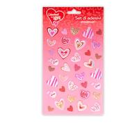 Colourbook Set Adesivi Romantici, Cuori e Icone Love, 2 Varianti, Stickers Decorativi per Scrapbooking, Regali, Diario, Biglietti (Love)
