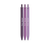 Colourbook Shade - Set 3 Penne a Sfera, Punta 1 mm, Inchiostro Nero (Lavanda)