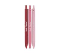 Colourbook Shade - Set 3 Penne a Sfera, Punta 1 mm, Inchiostro Nero (Orchidea)