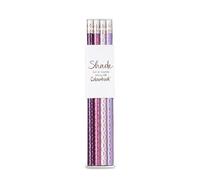Colourbook Shade - Set 4 Matite HB, Gomma Bianca, 4 Colori (Lavanda)