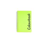 Colourbook Spiralato Fluo - Quaderno Formato A6 Con Microperforazione, 160 pagine, 70 g/m²,Quadretti 5 millimetri Verde fluo