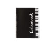 Colourbook Spiralato Maxi Musica - Quaderno Formato A4 Con Fori e Microperforazione, 12 Pentagrammi, 80 pagine, 80 g/m², Rigatura con pentagramma