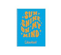 Colourbook Spiralato Power Flower - Quaderno Formato A4 Con Microperforazione, 160 pagine, 70 g/m², Quadretti 4 millimetri Sunshine on my Mind