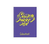 Colourbook Spiralato Power Flower - Quaderno Formato A4 Con Microperforazione, 160 pagine, 70 g/m², Quadretti 4 millimetri Groovy Girl Viola