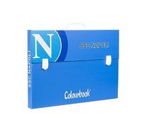 Colourbook SSC Napoli - Valigetta In Polionda Blue Team Portadisegni e Documenti Per Scuola e Ufficio - Formato 35x50cm - Doppia Chiusura