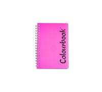Colourbook Taccuino Spiralato A7 Rosa Fluo, Quaderno Tascabile A Quadretti 5 Mm Per Appunti E Note Veloci, 160 Pagine Microperforate, Copertina PPL, Spirale Metallica Cromata, Formato Piccolo