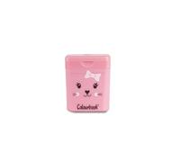 Colourbook Temperamatite 2 Fori con Serbatoio Cancellotta Gatto Rosa Matite Standard e Jumbo Scuola Elementare