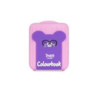 Colourbook Temperamatite Trolley, 1 Temperino 2 Fori Con Serbatoio, Doppia Lama Per Matite Standard E Jumbo, Design Orsetto Kawaii, Accessorio Astuccio Scuola Bambini (Rosa)